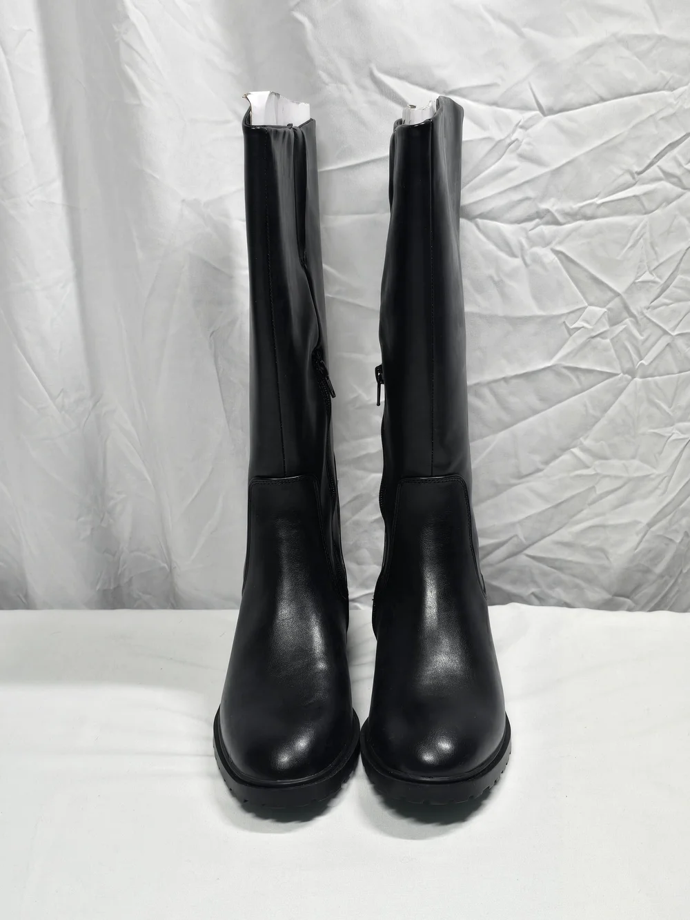 Amazon Essentials Black Wide Calf Knee High Lug Sole Boots Size 9